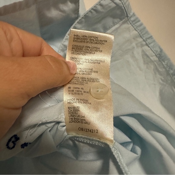 MAEVE x ANTHROPOLOGIE The Clarissa High-Low Buttondown Beaded Peace Size 00 - Picture 12 of 13